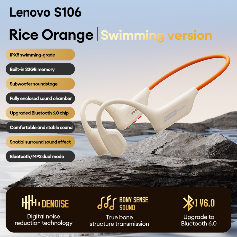 Bone Conduction Running Headphones - سماعات أذن لاسلكية من لينوفو S106