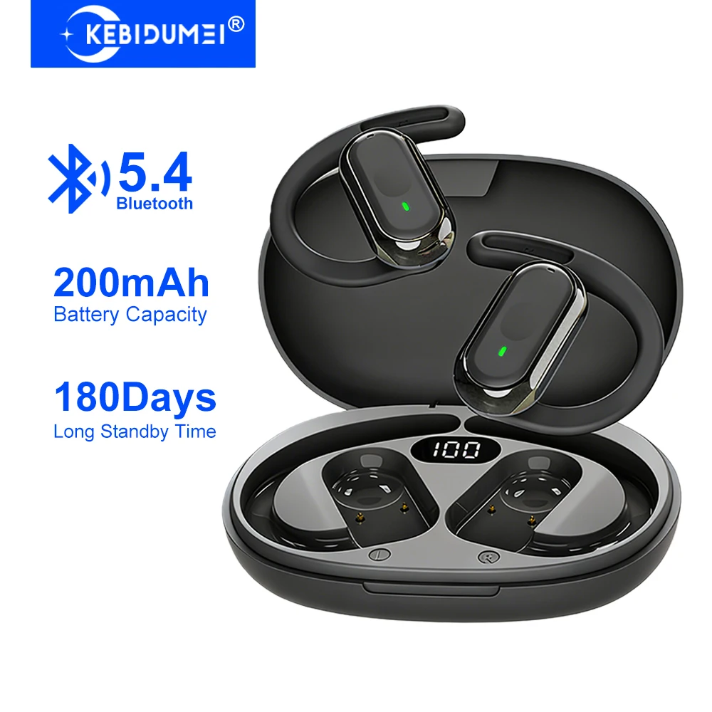 Bone Conduction Running Headphones - KEBIDUMEI مفتوح الأذن بلوتوث 5.4 سماعات