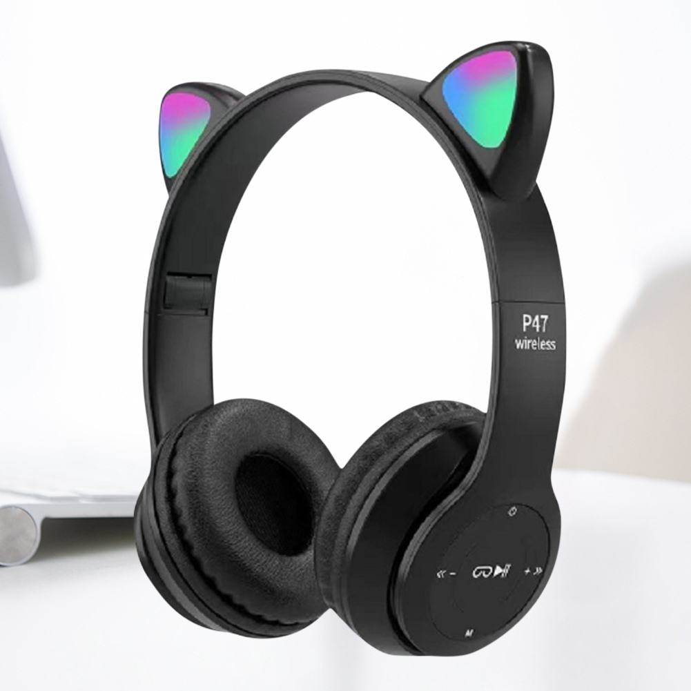 Cat Ear Bluetooth Headset Led - لطيف القط الأذن سماعات بلوتوث مصباح