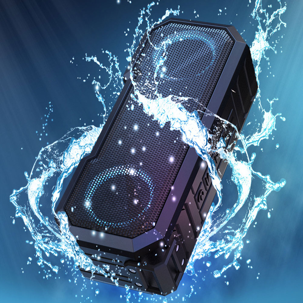 Portable Bluetooth Speaker Waterproof Ipx7 - مكبر صوت بلوتوث محمول مع ضوء