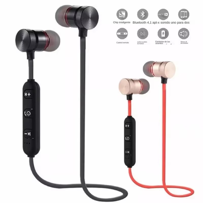 Magnetic Neckband Sports Earphones - 1/2/3/4 قطع، سماعات أذن بلوتوث، تصميم