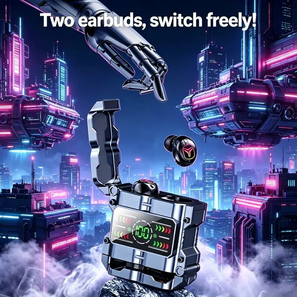 Gaming Headset With Mic Rgb - سماعات أذن لاسلكية Mecha TWS بتقنية