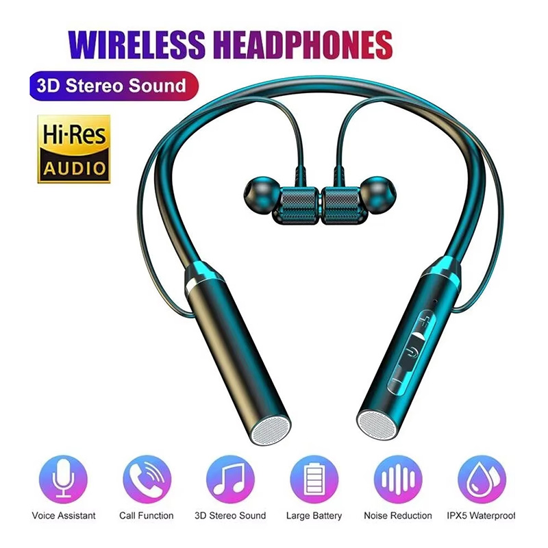 Magnetic Neckband Sports Earphones - سماعات أذن بلوتوث 5.0 تُعلق حول