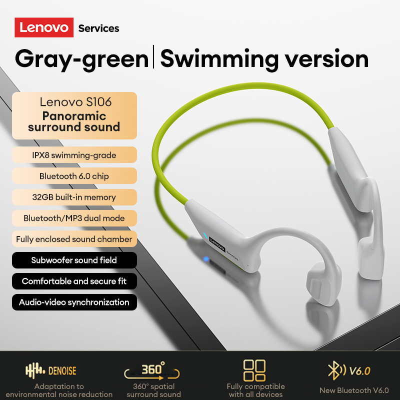 سماعات أذن لاسلكية من لينوفو S - مراجعة Bone Conduction Running Headphones وسعره