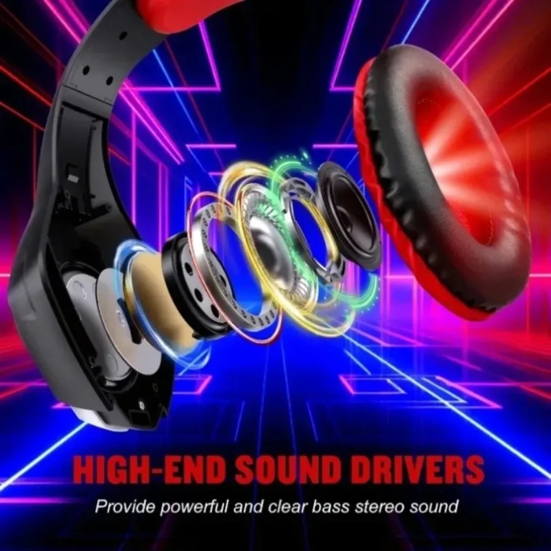 سماعة ألعاب سلكية فوق الأذن مع - مراجعة Gaming Headset With Mic Rgb وسعره