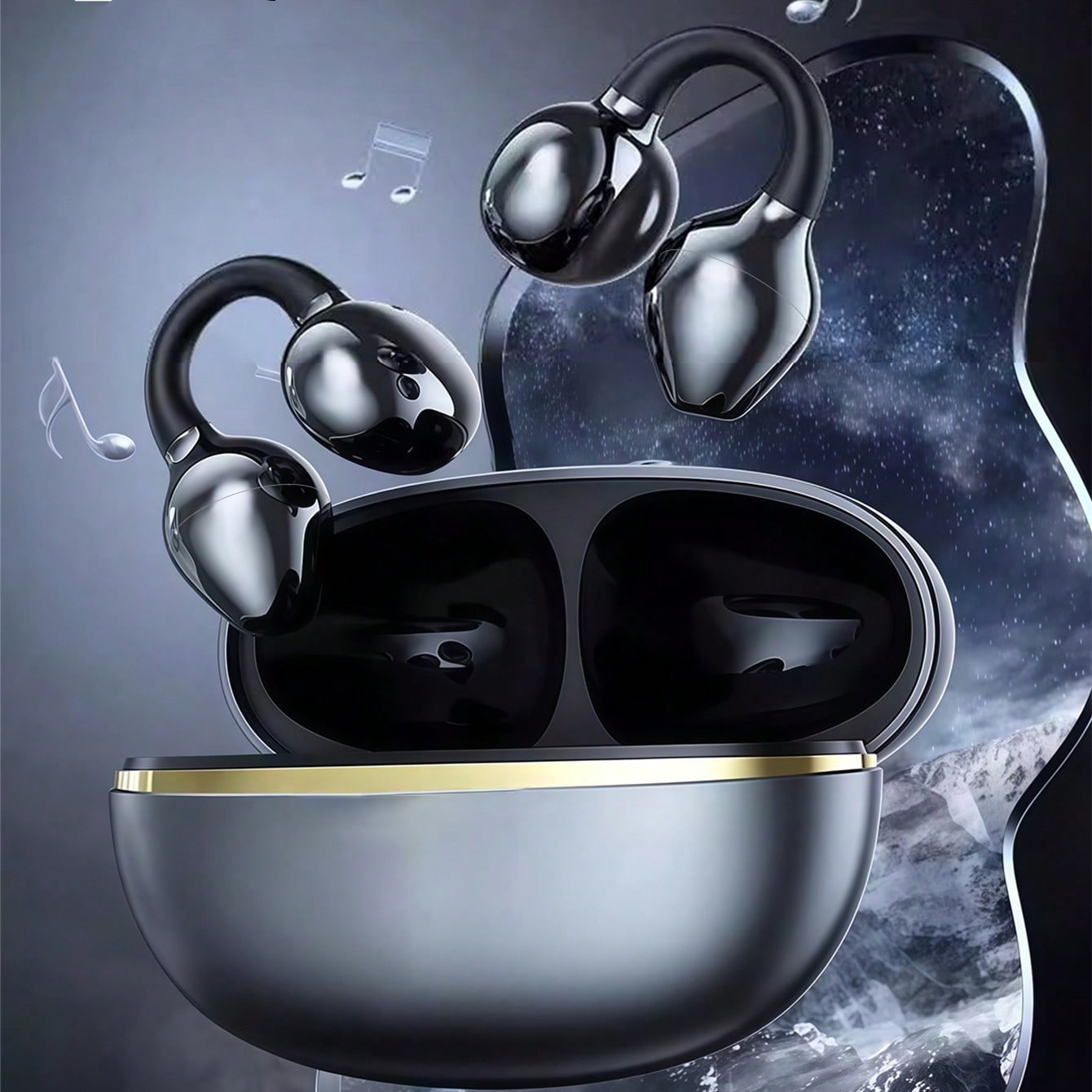 سماعات أذن بلوتوث TWS أصلية، س - مراجعة Open Ear Air Conduction Headphones وسعره