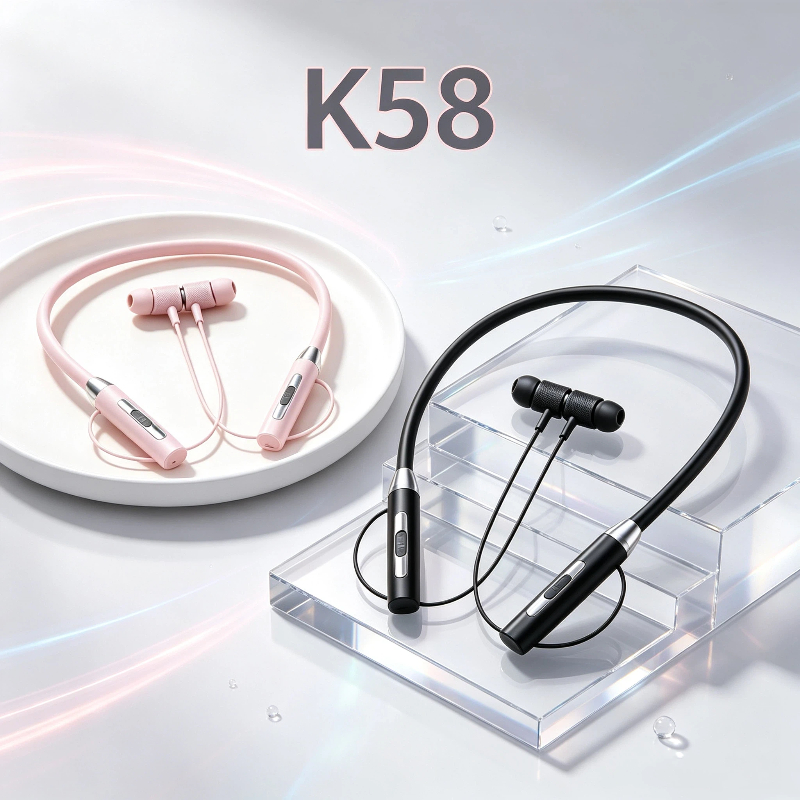 سماعة رأس بلوتوث K58 جديدة، سم - مراجعة Magnetic Neckband Sports Earphones وسعره