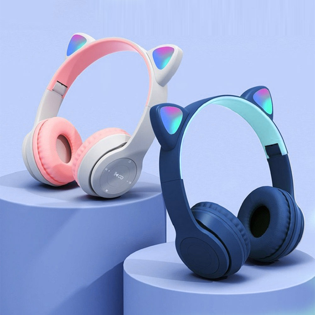 ضوء فلاش لطيف آذان القط سماعة  - مراجعة Cat Ear Bluetooth Headset Led وسعره