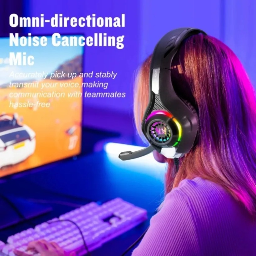 سماعات رأس سلكية للألعاب مع مي - مراجعة Gaming Headset With Mic Rgb وسعره