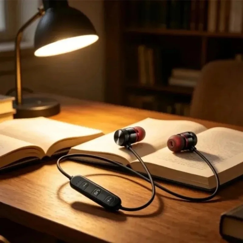 1-4 قطع من سماعات البلوتوث الل - مراجعة Magnetic Neckband Sports Earphones وسعره