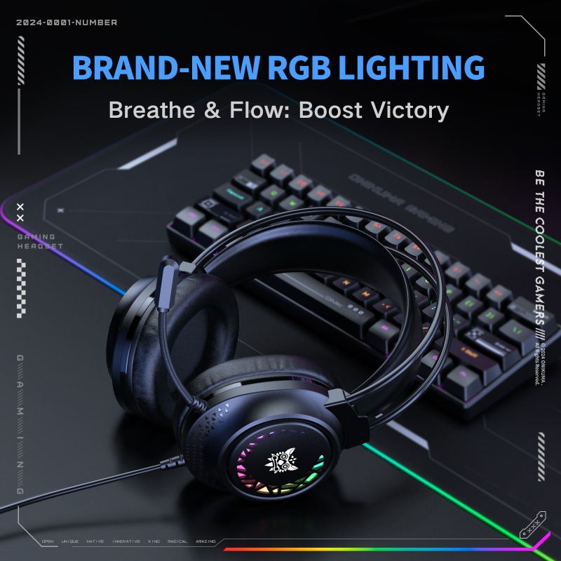 سماعة ألعاب سلكية ONIKUMA X92  - مراجعة Gaming Headset With Mic Rgb وسعره