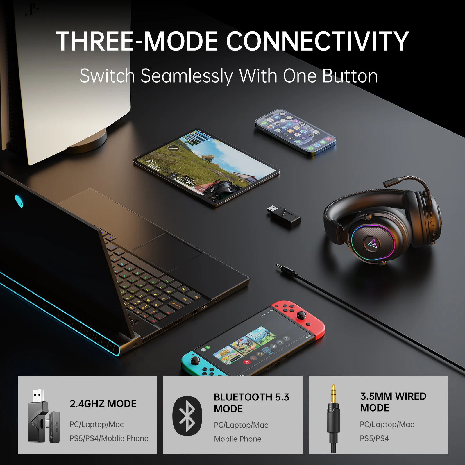 Oneodio EKSA MaKo BT سماعة ألع - مراجعة Anc Wireless Over Ear Headphones وسعره