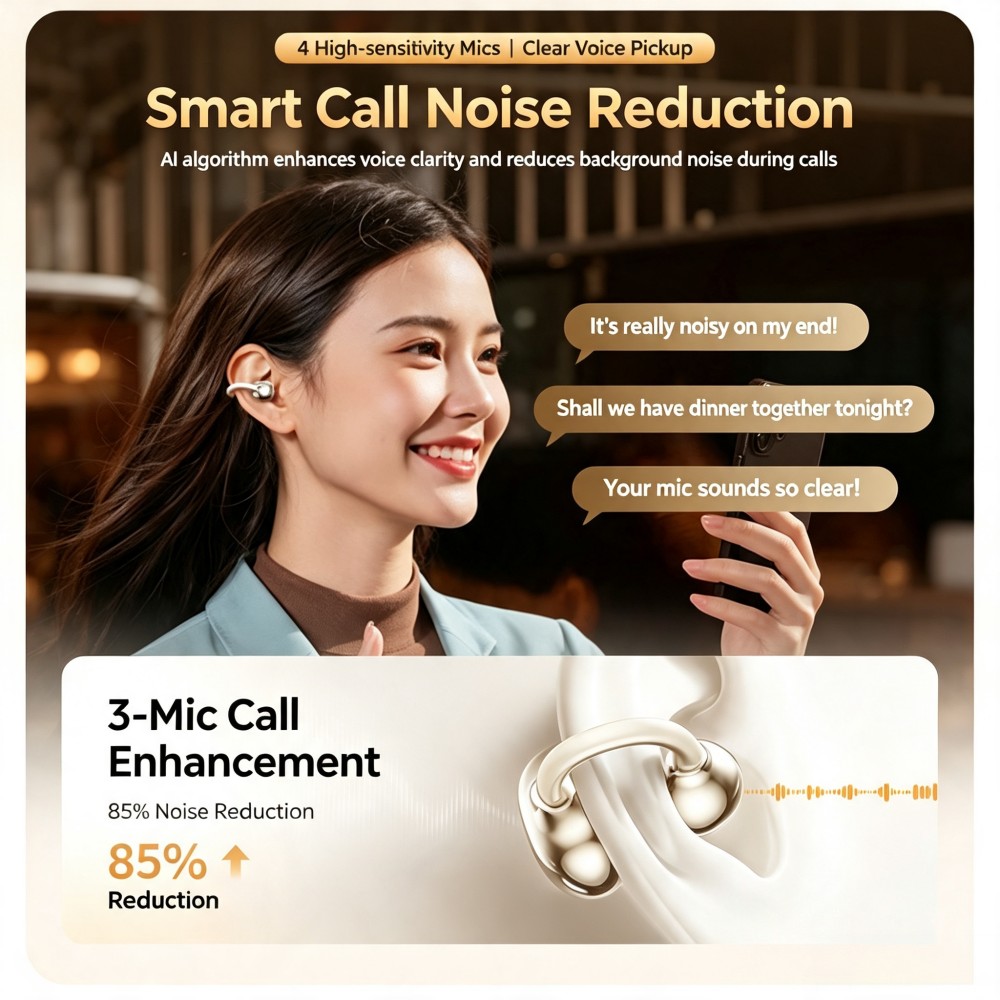 سماعات أذن KEBIDUMEI بتقنية ال - مراجعة Open Ear Air Conduction Headphones وسعره
