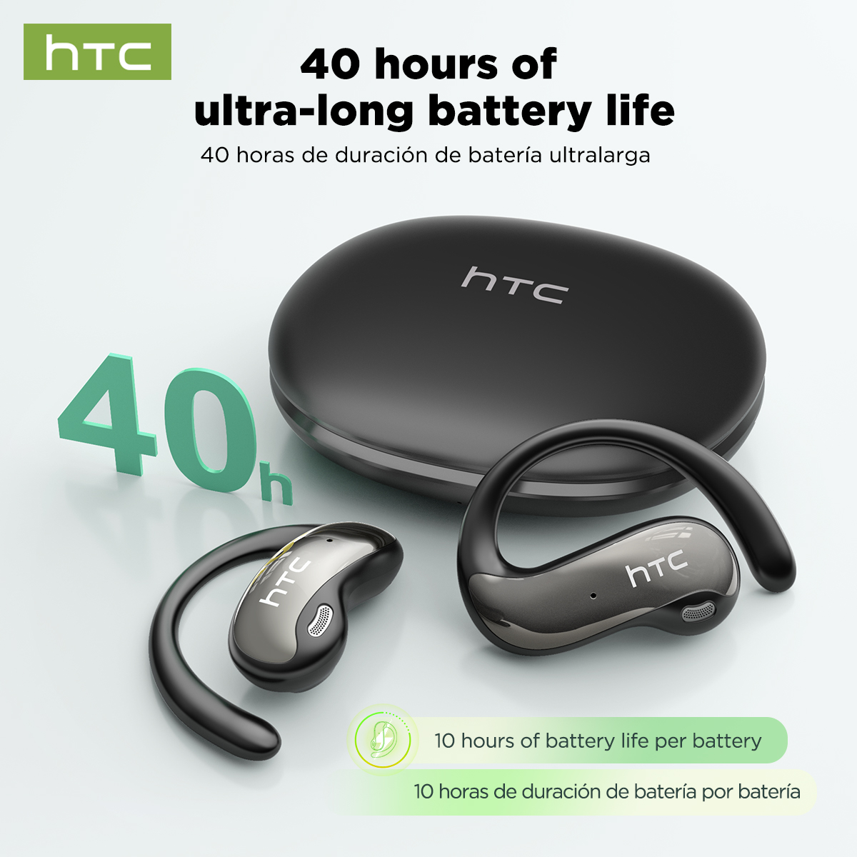 HTC NE19 سماعات بلوتوث AI OWS  - مراجعة Type C Wired Earphones With Mic وسعره