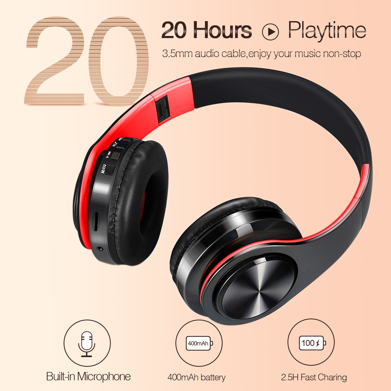 CATASSU سماعة سماعات بلوتوث فو - مراجعة Anc Wireless Over Ear Headphones وسعره