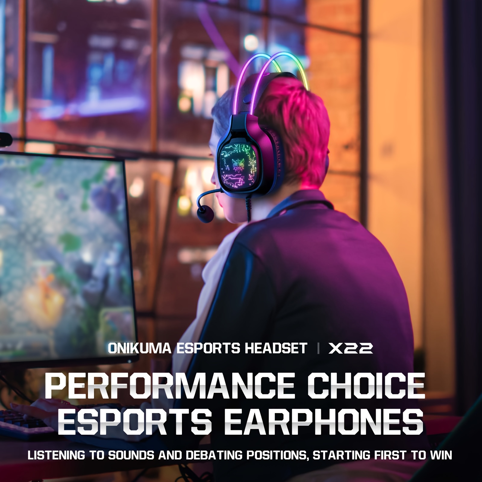 ONIKUMA-X22 سماعة الألعاب مع م - مراجعة Gaming Headset With Mic Rgb وسعره