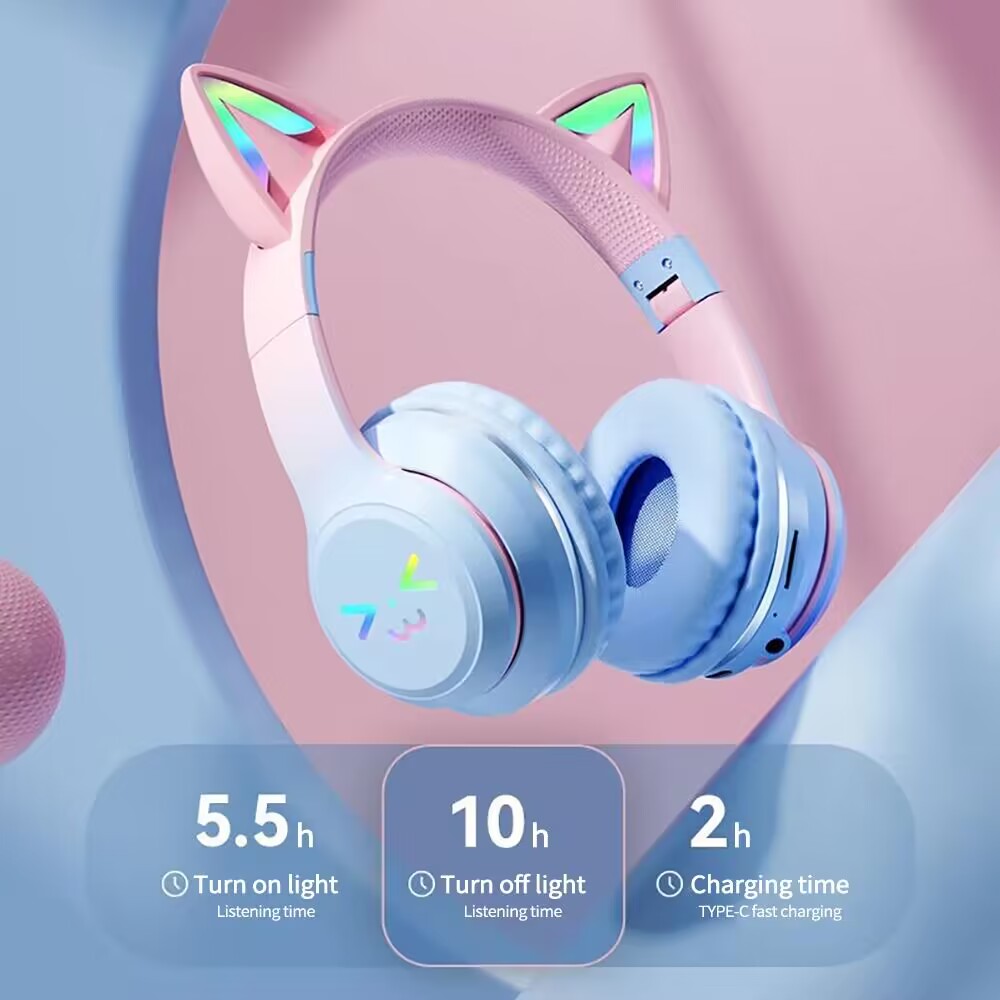 سماعات أذن لاسلكية RGB متوهجة  - مراجعة Gaming Headset With Mic Rgb وسعره