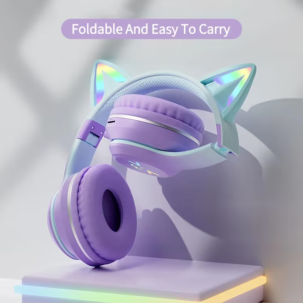 سماعات أذن لاسلكية RGB متوهجة  - مراجعة Gaming Headset With Mic Rgb وسعره