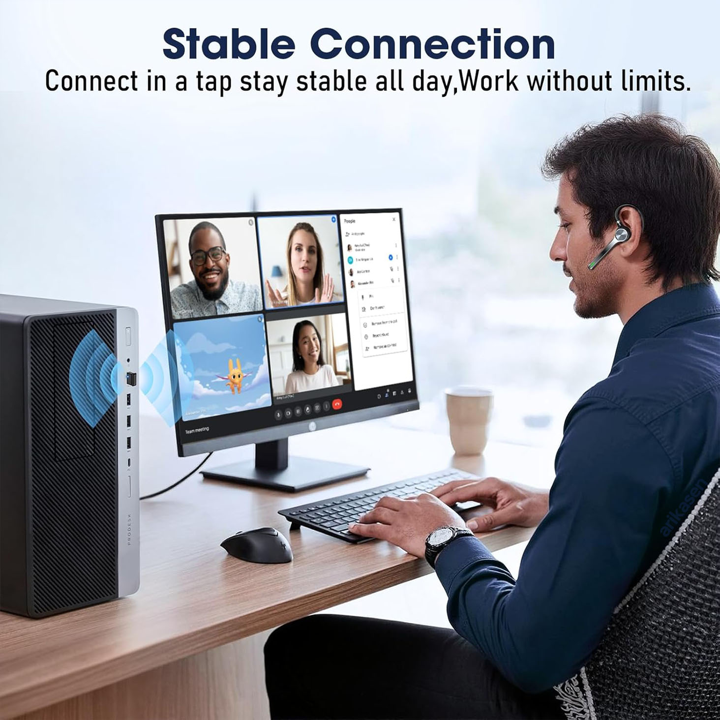 سماعة رأس لاسلكية سماعة رأس بخ - مراجعة Open Ear Air Conduction Headphones وسعره