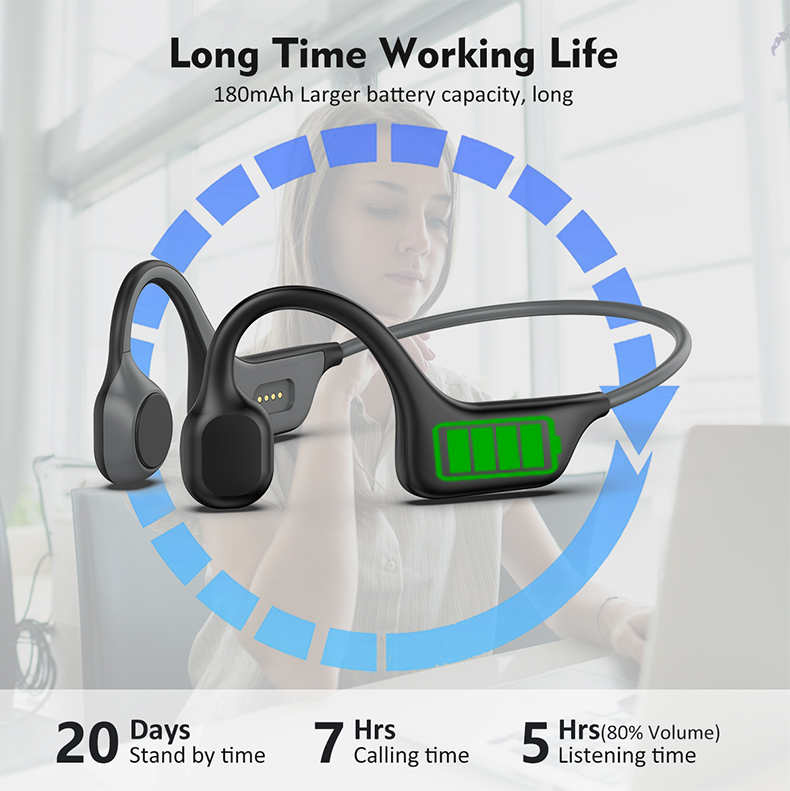 2024 كلاسيكي DG08 سماعة أذن تل - مراجعة Bone Conduction Running Headphones وسعره
