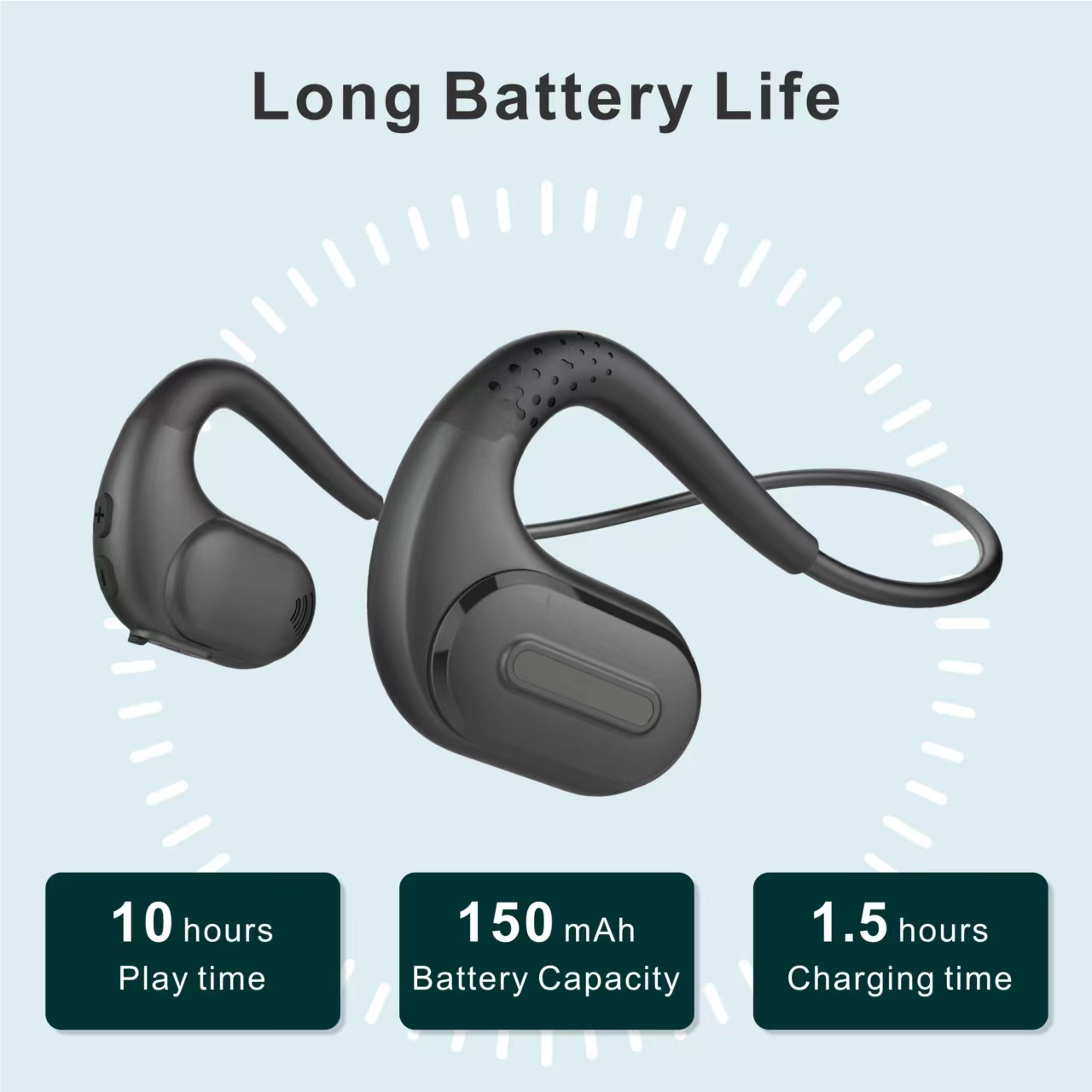 سماعات رأس بتقنية التوصيل الهو - مراجعة Open Ear Air Conduction Headphones وسعره